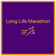 "Win the Long-life Marathon" Purple Stickers