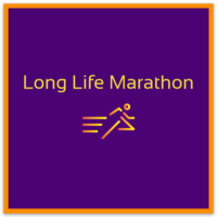 "Win the Long-life Marathon" Purple Stickers